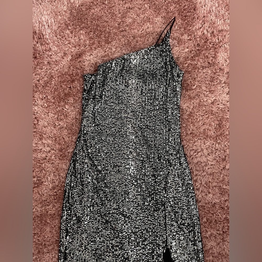 Crystal Sky One Shoulder Homecoming Dress